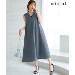 ワンピース 大きいサイズ　チェックフレアワンピース　miclat｜smile-land-by-nissen
