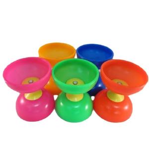 中国コマ ディアボロ 5色 / ヨーヨー ジャグリング オレンジ ピンク レッド グリーン ブルー ...
