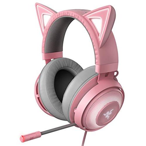 Razer Kraken Kitty Quartz Pink ゲーミングヘッドセット ネコミミ Ch...