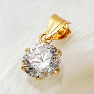☆極美品！超きらきら輝き天然ダイヤモンド k18金イエローゴールドペンダント 18金 ネックレス ペンダント キュービックジルコニア CZ K18 18K