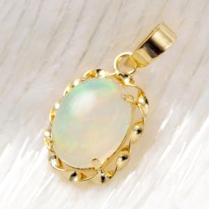 【フォロー割】オパール　K18 ネックレストップ　おまけ付き 18金 ネックレス ペンダント トップ レディース オパール 天然石