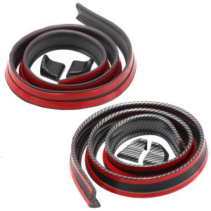 車用 カスタムフラップスポイラー 汎用 1450mm エンドキャップ付き pvc リア トランク ボンネット ルーフ ブラック カーボン調｜smile-way
