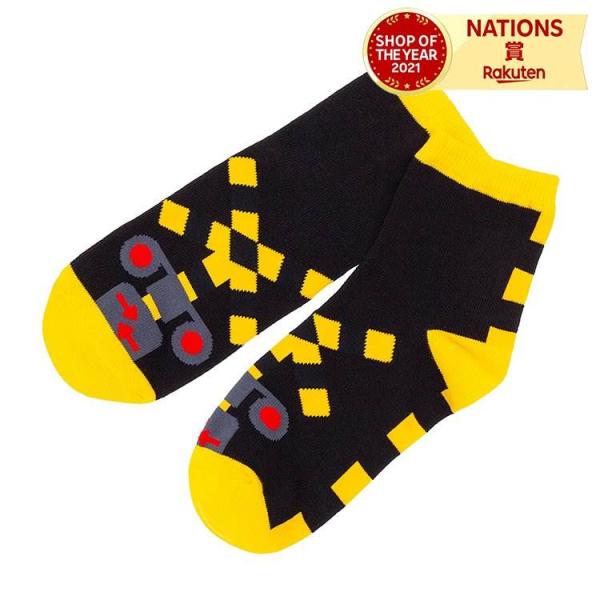 TETSUDO SMILE SOCKS 踏切 黒 おとな 靴下 大人 踏切 電車好き クリスマス プ...
