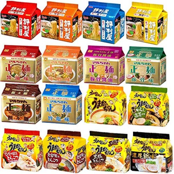 インスタントラーメン 6種30食 詰め合わせセット (評判屋2種 うまかっちゃん1種 マルちゃん製麺...