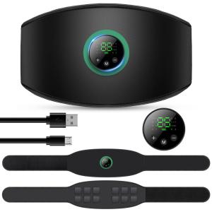 最強モデル ジェルシート不要 EMS腹筋ベルト 8種類モード 12枚伝導布 25段階強度 腹筋マシン 筋トレ トレーニングマシーン 男女兼用