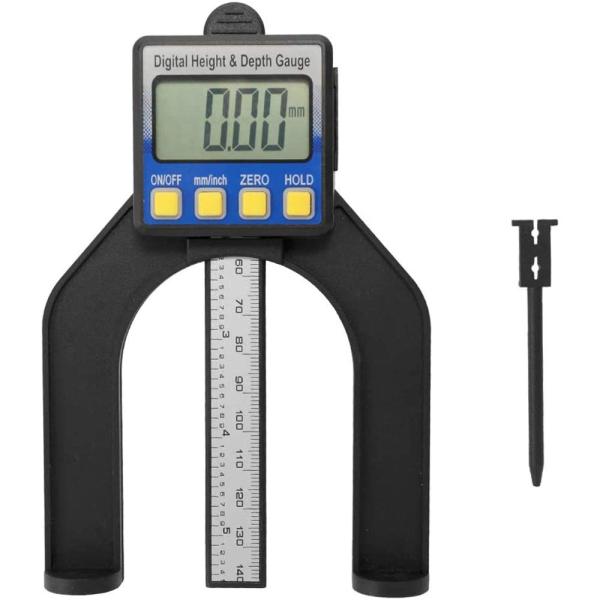 HENPS デプスゲージ デジタル 高さゲージ 深さ・高さ測定ツール 0-80mm（電池は別売） 深...