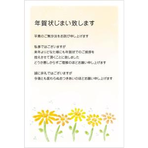 年賀状じまい はがき 10枚入 年賀状での挨拶をやめる 文章印刷済み (k829花（私製10枚）)｜smile21