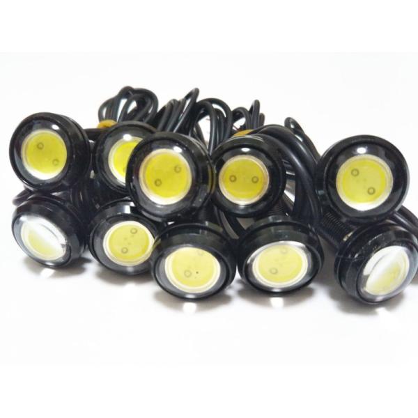 J'z court デイライト LED 防水 イーグルアイ 大玉 23ｍｍ 10個セット 12V 埋...