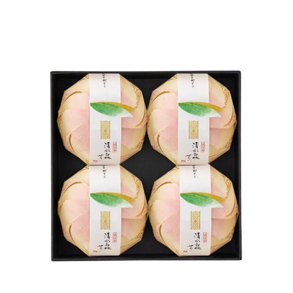 宗家 源吉兆庵 清水白桃ぜりぃ 4個入（ギフト スイーツ 手土産 ゼリー）