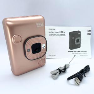 FUJIFILM チェキ インスタントカメラ/スマホプリンター instax mini LiPlay ブラッシュゴールド INS MINI HM1 BLUSH GOLD｜smile2525