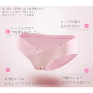 マタニティ ローライズ ショーツ 3色3枚セッ...の詳細画像1