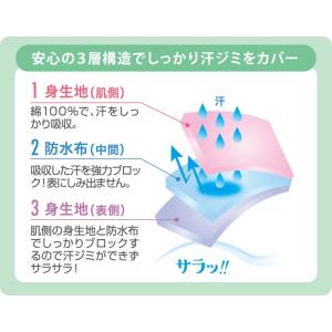 綿100%脇汗ガードノースリーブ タンクトップ...の詳細画像2