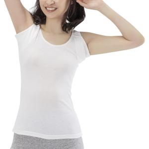 綿100%脇汗ガードノースリーブ タンクトップ...の詳細画像5