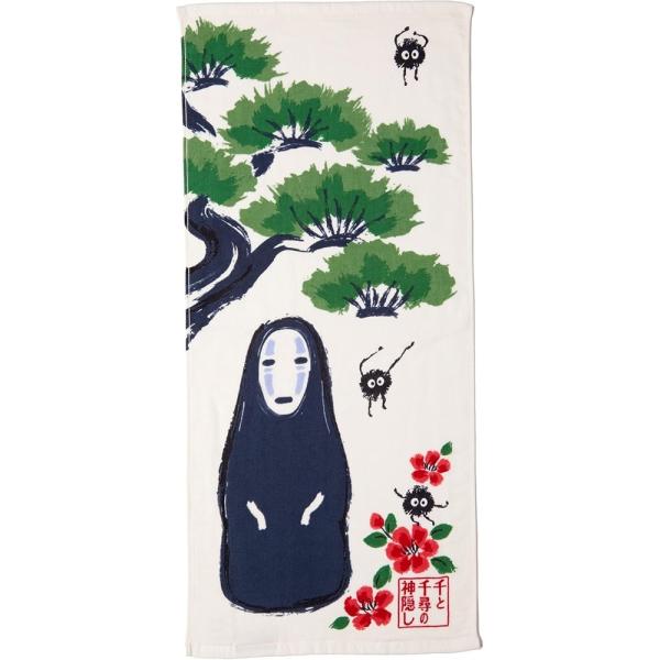 千と千尋の神隠し フェイスタオル カオナシと松 34×80cm 薄手 綿100％ キャラクター グッ...