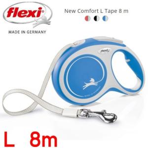 大型犬用フレキシリード「コンフォート」---【Lサイズ】８ｍ伸縮---New Comfort L Tape 8 m Flexi Retractable Lead｜smiledog1779