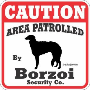 ボルゾイ・犬種別コーションサインボード・Caution Sign・アメリカ直輸入・室外OK・防犯対策