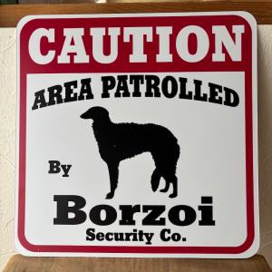 ボルゾイ・犬種別コーションサインボード・Cau...の詳細画像1