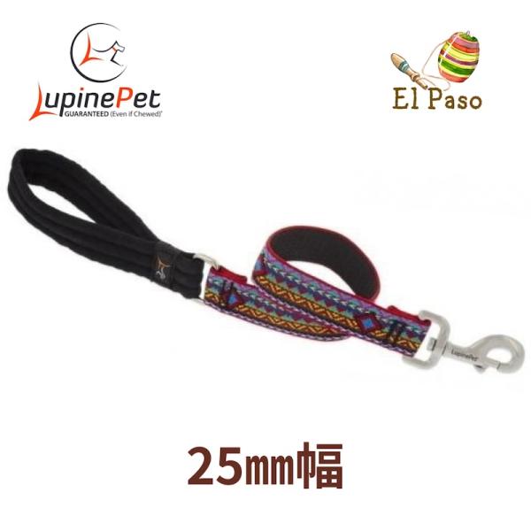 60ｃｍショートリード　エルパソ柄　El paso 25ｍｍ幅　LUPINE　ルパイン　パッド付き　...