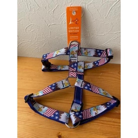 ローマンハーネス・Lサイズ　25mm幅 アメリカンイーグル柄　50−80cm　LUPINEルパイン ...