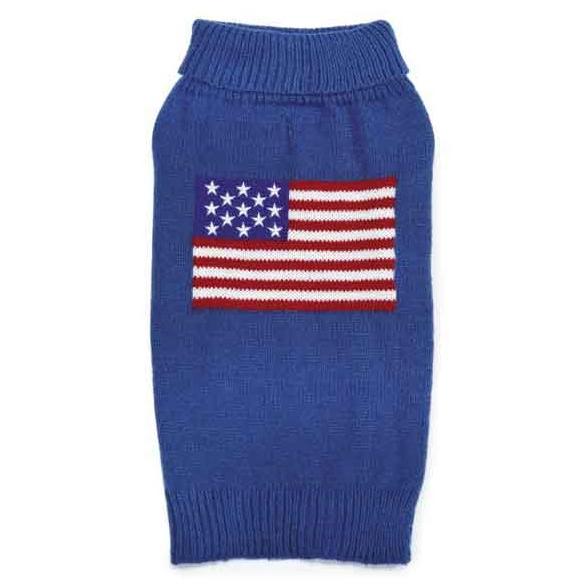 アメリカンドッグセーターブルー【XＬ】胴回り６４〜８０ｃｍ着丈４５ｃｍアメリカ直輸入新品