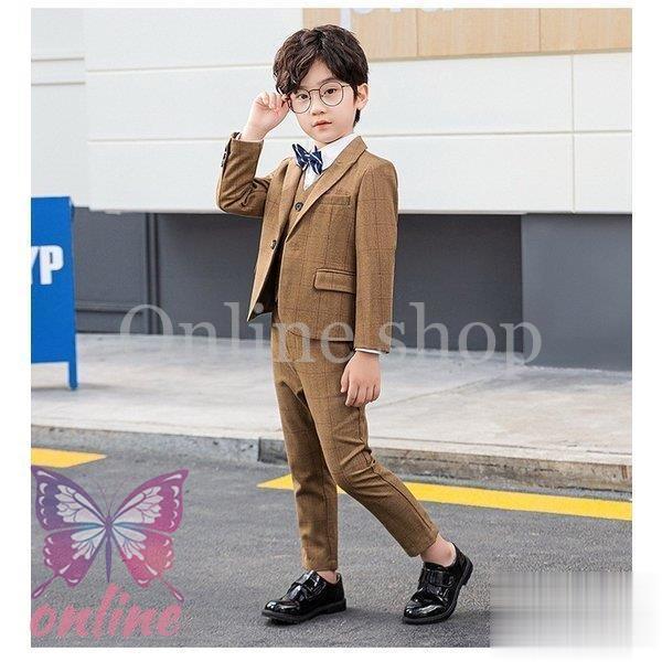 キッズスーツ 男の子 ピアノ発表会 子供服　卒業スーツ　5点セット フォーマル 入学式 卒業式 入園...