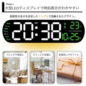 時計 壁掛け時計 LED デジタル時計 壁掛け...の詳細画像1