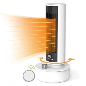 Torchtree 電気ヒーター 小型 【2021冬の速暖モデル】 セラミック ファン ヒーター 首振り 1秒速暖 1000W リモコン付?