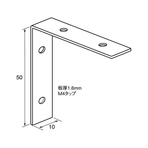 アルミ額用鉄角金具 50×10 2000個入 6267 【福井金属工芸】 03191338-001 