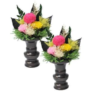 枯れない仏花プリザーブドフラワーお仏壇向け飾り花　左右組