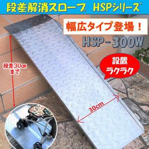 送料無料！ 段差解消スロープ 幅広タイプ HSP-300W (長さ993mm 幅300mm 耐荷重500kg 適用段差目安 300mm) 介護 車いす 介助 福祉用具 段差解消｜smilegarden-ex