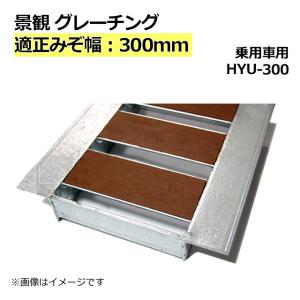 景観グレーチング 適正みぞ幅 300mm (乗用車用) 長さ995mm 幅290mm 高さ32mm HYU-300｜smilegarden-ex