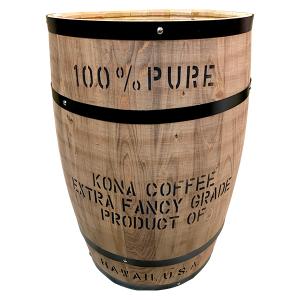 コナコーヒー木樽(茶) Mサイズ☆樽☆ハワイ 雑貨☆ハワイアン