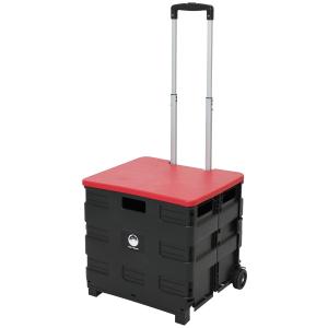 コロボックス ブラック ふた付き 折り畳み キャリーカート 耐荷重30kg アウドドア キャンプ フェス フリマ カート