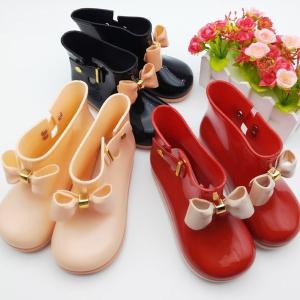 女の子 レインシューズ 長靴 レインブーツ キッズ リボン