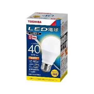 東芝ライテック LED電球 一般電球形 電球色 40W形 広配光 LDA4L-G-K/40W-2 (LDA4LGK40W2)｜住まいるライト