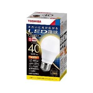 LED電球・電球形 E26口金 一般電球形 全方向タイプ 白熱電球40W形相当 電球色 （東芝ライテック） LDA5L-G/40W-2 (LDA5LG40W2)