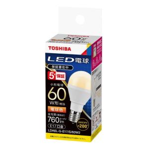 LED電球 東芝ライテック E17口金 電球色 ミニクリプトン形 広配光タイプ 小形電球60W形相当 LDA6L-G-E17/S/60W2