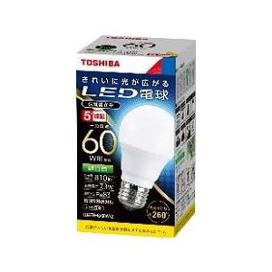 (送料無料)LED電球 TOSHIBA（東芝ライテック） E26口金 一般電球形 全方向タイプ 白熱電球60W形相当 昼白色  LDA7N-G/60W-2
