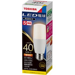 (10個セット) LED電球 E26口金 一般電球40W形相当 電球色 東芝ライテック LDT4L-G/S/40W/2 (LDT4LGS40W2)｜住まいるライト