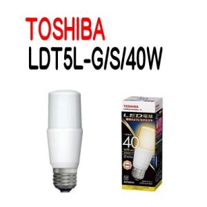 LED電球 T形 一般電球40W形相当 電球色 全方向タイプ TOSHIBALDT5L-G/S/40W