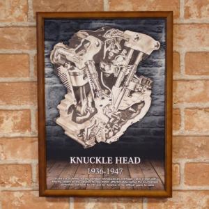 ハーレー ナックルヘッド ポスター B4フレームセット ◆ Knuckle Head B4-3c｜smilemaker2525