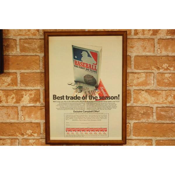 スープ 懸賞広告 複製 ポスター B4額縁 入り ◆ MLB メジャーリーグ 冊子 FB129
