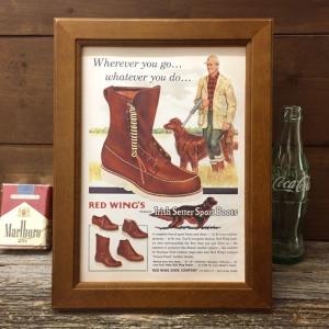 レッドウィング ブーツ ミニポスター B5額縁付き ◆ 複製広告 RED WING B5-310｜smilemaker2525