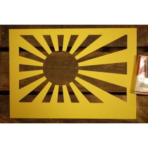 ライジングサン 旭日旗 ステンシル 塗装 型紙 ◇ 日章旗 日本国旗 ワン