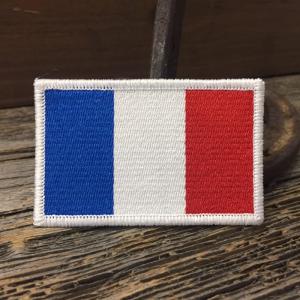 FRANCE 国旗柄 刺繍 ワッペン ◆ パッチ フランス 三色旗 FLAG PATCH CAWP91