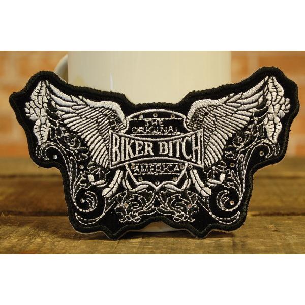 バイカービッチ ラインストーン 入り 刺繍ワッペン ◆ HLPC3123s