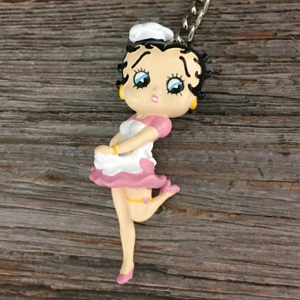 Betty Boop 立体 キーホルダー ◆ ベティちゃん ベティ・ブープ ミニスカ メイドさん P...