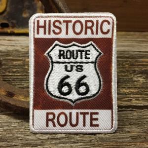 ルート66 HISTORIC 刺繍 ワッペン◆ パッチ Route66 JHWP31｜smilemaker2525