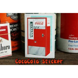 Coca-Cola 自販機イラスト ステッカー◆ コカコーラ COKE JLBA6｜smilemaker2525