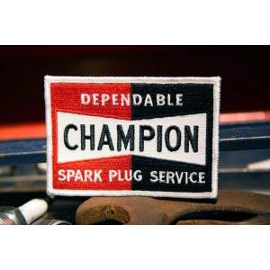 チャンピオン ロゴ 刺繍 ワッペン ◆ パッチ Champion Spark Plug 点火プラグ アイロン接着可 JLWP｜smilemaker2525